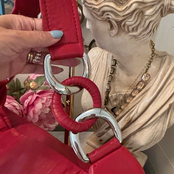 Michael Kors EUC Red Hobo Bag with Chunky Hardware + Slouchy Design - Picture 10 of 13